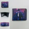 Periférico de Anime I Actualicé la Cartera Corta Solo Monstruo No. Billetera Monedero Plegable a la Mitad de Cuero PU con Estampado de 8 Colores