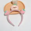 Faixa de Cabelo Fofa para Lavar o Rosto para Mulheres 2024 Nova Headwear de Desenho Animado Faixa de Cabelo Faixa de Cabelo Grampo de Cabelo de Pelúcia Presente Venda por Atacado