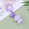 Llavero de Perrito Lindo Flocado Colgante de Bolso Cadena para Teléfono Móvil Muñeco de Dibujos Animados Colgante de Llave Accesorios de Joyería DIY