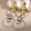 Pendientes de Borla Redonda Irregular Aguja de Plata Lujo Ligero Pendientes de Gama Alta Transfronterizos Europeos y Americanos Personalizados Exagerados Pendientes al por Mayor