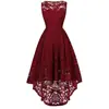 Comércio Exterior Transfronteiriço Verão Novo Decote V Afina Cintura Sem Mangas Renda Feminino Cauda de Peixe Torrada Vestido de Noite Baile
