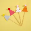 Decoración para pastel de cumpleaños de McDonald's enchufable roja creativa oso de cubo de cumpleaños casero vela digital bandera de hamburguesa