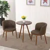 Juego de mesa y sillas de comedor de imitación de madera maciza nórdica, mesa redonda creativa de ocio minimalista moderna para apartamentos pequeños, sillas para cafetería
