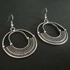 Venta caliente transfronteriza Mingcheng, pendientes de plata antiguos huecos redondos geométricos retro, pendientes de moda personalizados europeos y americanos al por mayor