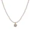 Collar de Perlas de Camelia Estilo Francés para Mujer Estilo Fragante Lujo Ligero Diseño de Nicho Cadena para Clavícula Elegante de Alta Calidad Versátil
