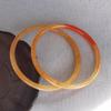 Pulsera de niña dulce de viento de vidrio imitación Jade Campana tintineante pulsera delgada anillo sin escalón con accesorios de ropa china para novias