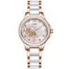 Lingke Lingke Anel de Diamante Cerâmico Relógio Feminino de Quartzo Moderno Elegante À Prova d'Água Tendência Popular de Vendas Relógio de Pulso Atacado