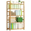 Estantería de Madera Maciza para el Hogar Estante de Almacenamiento de Piso Estantería Simple para Sala de Estar de Estudiante Estantería para Dormitorio Infantil Estudio Estante de Almacenamiento de Acabado