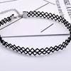 Joyería Transfronteriza Colgante Rombo Negro Collar de Encaje Gargantilla para Mujer Gargantilla Collar Corto Clavícula Al por Mayor