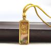 Colgante Thangka del Tíbet Pintado a Mano Oro Cinco Sutras Inmortal Taoísta Zun Ocho Trigramas Sifang Mito Acero de Titanio Collar Thangka