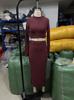 Ropa de Mujer Europea y Americana Transfronteriza 2025 Amazon Primavera Moda Casual Cuello Redondo Manga Larga Falda Ajustada Traje de Punto