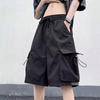Pantalones cortos de verano para hombre, estilo americano, con bolsillos grandes y cordón ajustable, de marca popular, holgados y de pierna ancha que combinan con todo.