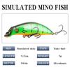 Señuelo Luya Simulación Señuelo Duro Diez Colores Colorido Onda Escalada Señuelo Falso 8.1cm7g Anillos Cuentas Tres Anzuelos Amortiguador Franja Blanca Señuelo a Prueba