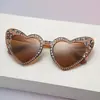 Gafas de sol para amor transfronterizo 2023, protección solar, gafas de corazón, UV400, gafas de sol con brillo de cristal, GAFAS DE SOL