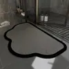 Tapete de Entrada para Suelo de Tierra de Diatomeas con Forma de Nube Transfronterizo, Absorbente de Agua, Secado Rápido, Antideslizante, Resistente a la Suciedad, Fácil de Cuidar