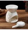 Pequeño Quemador de Aroma Cerámico Lámpara de Aroma para Velas de Interior Quemador de Aroma Reutilizable Lámpara de Aceites Esenciales Anti-quemado en Seco para Dormitorio