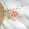 Nova cabeça de flor de rosa de veludo artificial de 7,5 cm, grande flor de rosa em forma de trombeta, acessório de grampo de cabelo DIY, acessório de parede