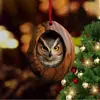Decoraciones Navideñas de Mapache Nuevo Transfronterizas Árbol de Navidad Búho Creativo Navideño Acrílico Animales Planos Decoraciones