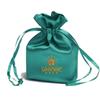 Bolsa de almacenamiento a prueba de polvo de seda lisa personalizada de fábrica para ropa interior con cordón bolsa de satén se puede personalizar el logotipo