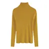Jersey de cuello alto para mujer, otoño e invierno, camisa negra gruesa, ajustada y cálida, novedad de 2024.