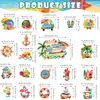 Adesivos Marítimos de Cruzeiro Adesivos Magnéticos Adesivos Decorativos de Desenho Animado Suprimentos para Festa Adesivos de Carro Adesivos de Geladeira Hatch Verão