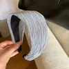 Diadema de ala ancha plisada suave estilo coreano inspirada en ins para mujer, diadema diaria de alta gama que realza la redondez de la cabeza, accesorio para el cabello