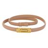 Cinturón Fino Ajustable con Hebilla de Cuero Nuevo Decoración de Moda con Cintura de Falda Versátil Pequeño Cinturón Sin Perforaciones