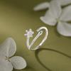 Anillo de Loto de Plata Pura S999 Anillo de Loto Anillo de Flor de Lujo Ligero de Nicho para Mujer Anillo Abierto Anillo para el Dedo Índice Pulsera para Mejor Amiga