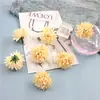 Pelota de simulación crisantemo flores de simulación de alta gama crisantemo de simulación manualidades DIY flores para sostener decoración del hogar boda