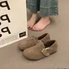 Nuevos Zapatos Mula de Felpa para Mujer Otoño e Invierno 2025, Suelas Suaves Cálidas de Felpa para Exteriores, Moda para el Trabajo, Tendencia Versátil de Zapatos Boken