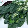 5 tenedores belleza jiao fabricantes mayoreo tacto simulación hojas plantas verdes paisajismo decoración escenario boda flores falsas