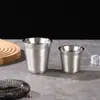 Venda Quente Transfronteiriça Copo Pequeno para Vinho de Aço Inoxidável 304 com Interior Espelhado, Copo de Café Portátil, Copo Simples de Chá Doméstico 80ml