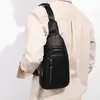 Bolso de hombro cruzado para hombre de cuero genuino de moda, bolso cruzado de piel de vaca de capa superior, bolso de pecho, mochila de cuero suave, bolso casual