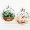 Cesta Colgante de Mimbre Sintético Tejido para Flores, Cesta Decorativa Colgante de Pared para Plantas Verdes en Maceta para Comedor y Dormitorio