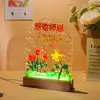 Pintura al Óleo Creativa Paquete de Materiales Hecho a Mano para Bricolaje Pintura sobre Vidrio Luz Nocturna de Onda de Agua Tablero de Dibujo Acrílico Regalo de Vacaciones