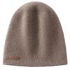 Gorro de Punto para Mujer Cachemira Pura Otoño e Invierno Color Sólido Cachemira Cálido Simple Moda Versátil Azul Marino Talla Única