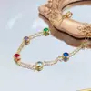 Pulseira de Aço Titânio com Trevo de Quatro Folhas por Toda a Peça para Meninas, Corda Vermelha, Joia de Mão Leve e Exquisita, de Luxo, Não Desbota, Venda Quente Transfronteiriça