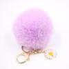 Venta Caliente Llavero Colgante Bola de Pelo de Margarita Moda para Mujer Bolso Felpa Monedero Coche Colgante Girasol