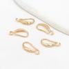 Gancho para oreja en forma de U chapado en cobre oro real 8K gancho para oreja dorado brillante 14K pendientes hechos a mano DIY pendientes accesorios semiacabados A20