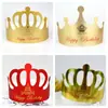 Novo Chapéu de Aniversário Dobrável com Tamanho Ajustável para Adultos e Crianças, Coroa Criativa de Festa Chapéu de Bolo de Aniversário