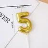 Venda por Atacado de Fábrica Velas de Número Douradas 0-9 Decoração de Bolo Inserções Festa de Aniversário Mesa de Sobremesas Decoração de Confeitaria