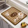 Tapete Drenante para Barra de Cocina Posavasos Absorbente de Grafeno Tapete Aislante para Mesa de Té Secado Rápido Sin Lavar para Tazas y Vasos Mesa