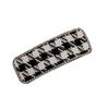 Grampo Lateral de Strass Parte de Trás da Cabeça Cabelo Quebrado Presilha de Cabelo Elegante Franja Lateral Simples Presilha BB Xadrez Preto e Branco Acessório de Cabeça