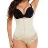Nueva Ropa Moldeadora de Látex Lencería Femenina Control de Abdomen Moldeador Corporal Mono Estilo Cremallera Borde de Encaje Corsé Corporal
