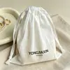 Bolsa de Algodão com Cordão Articulação Fina de Bambu Bolsa com Cordão de Textura de Algodão e Linho para Joias Acessórios Pérolas Ornamentos de Prata Itens de Brincadeira Cultural Pequena Bolsa de Tecido