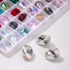 Accesorios al por mayor para Nail Art Diamante Transparente de Fondo Puntiagudo Super Flash Gran Corazón Torcido Hacha Gota de Agua Cuadrado Gordo Mariposa Diamante Blanco Accesorios para Uñas