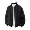 Chaqueta de Otoño Transfronteriza para Hombre Cuello de Béisbol de Negocios Abrigo Casual Versátil Holgado Tallas Grandes Joven y de Mediana Edad Marca de Moda Superior