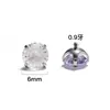 F136 Aleación de Titanio Arete de Presión Broca Base de Copa Engaste de Garras Rueda de la Fortuna Circonita Labret Titanio G23 Rosca 0.9 Joyería para Piercing Cabeza
