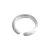 Anillo Minimalista Plano Cepillado para Mujer, Moderno Apilable, Estilo Genial, Anillo Abierto para el Día a Día, Anillo Único de Hip-Hop para el Dedo Índice