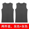Camiseta esportiva de algodão masculina Nova solta gola redonda segunda pele jovem moderna bonita versátil cor sólida sem mangas